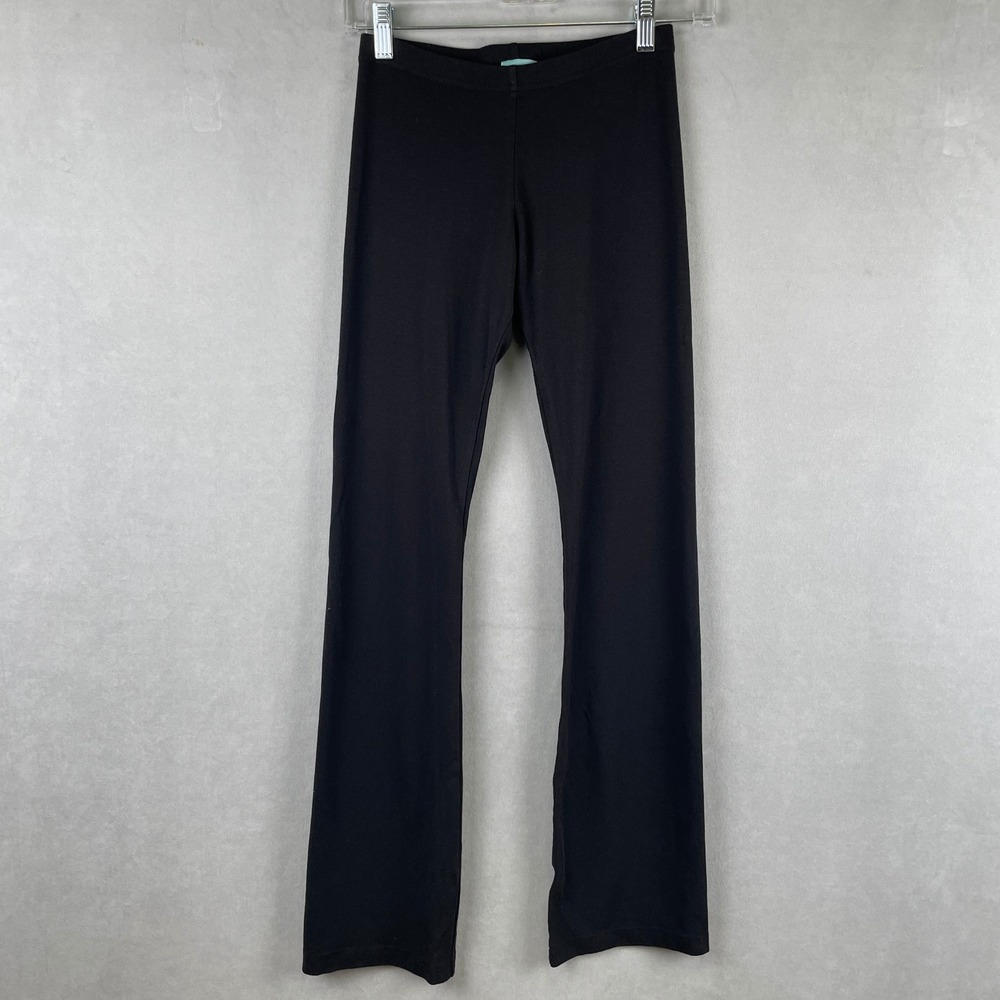 VTG C&C California‎ Black Flare Leggings XS Yoga Pants USA Made Slim Fit Stretch